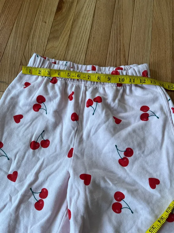 Grayson Threads Cherry Print Wide Leg Pajama Pants Small Pink Red Coquette Loungewear Soft Girl - Image 4