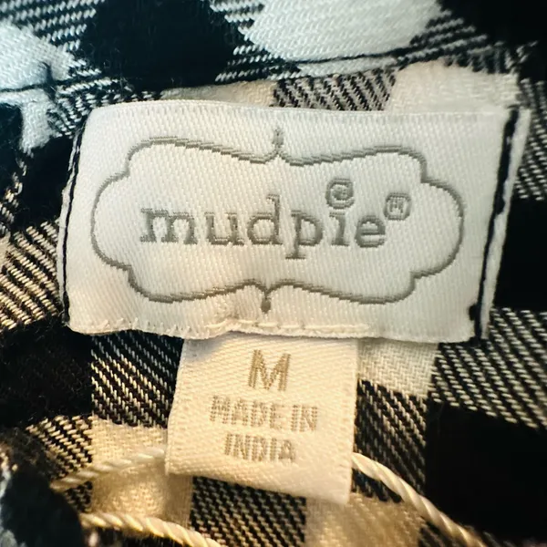 Mud Pie Black and White Gingham Mini Dress - Image 4