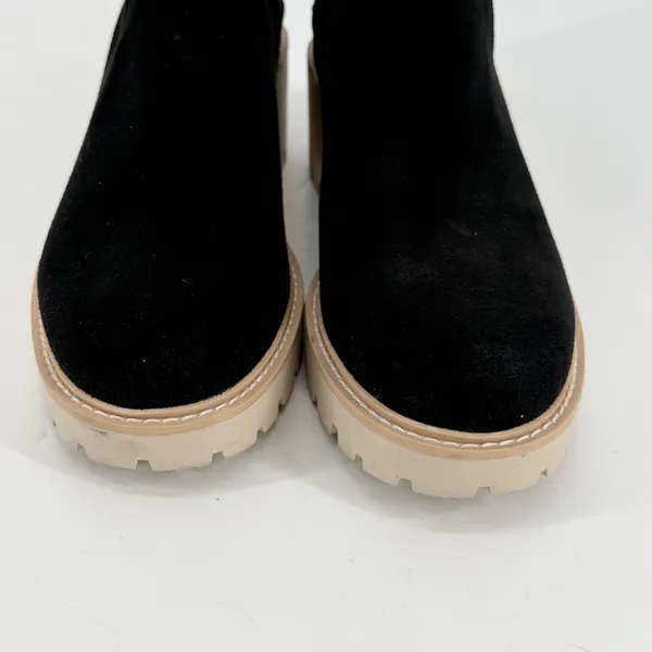Dolce Vita Black Suede Chelsea Boots Lug Sole Platform‎ Ankle Booties Womens 9.5 - Image 2