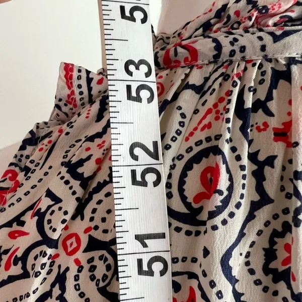 Club Monaco Silk Paisley Tiered Maxi Dress Tassel‎ Halter 00 - Image 5