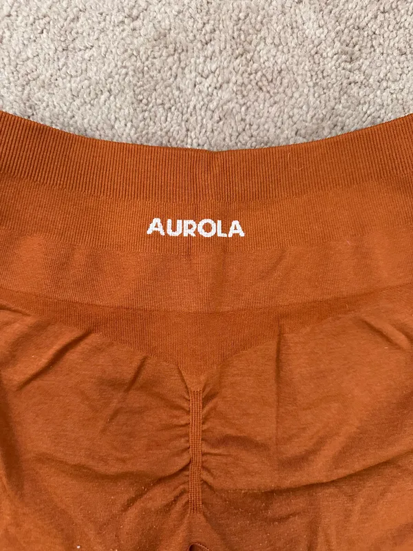 Size small orange AUROLA Dream Collection Workout Leggings - Image 3