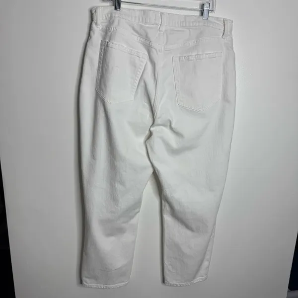 Abercrombie & Fitch Curve Love The Ankle‎ Straight Ultra High Rise White 34/18 - Image 8