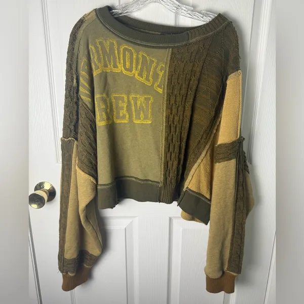 Free People Stateside Vintage Oversized Pullover in Vermont Green M - Image 3