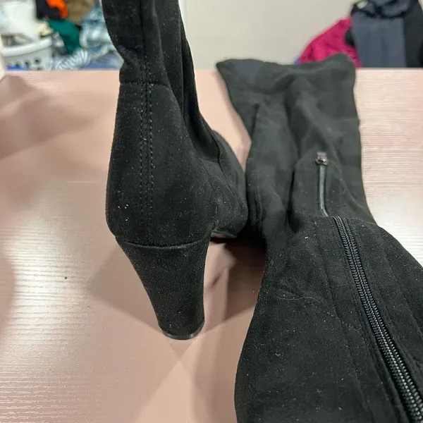 NEW Black Over the Knee Shoe’n Tale Heeled Boots - Image 2