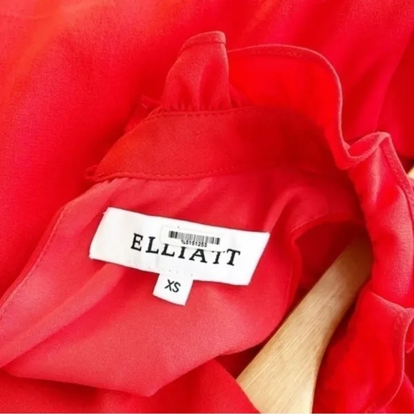 Elliatt Red Ruffle High Neck Sleeveless Tiered Holiday Wedding Swing Mini Dress - Image 10
