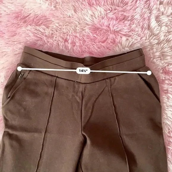 Athleta‎ Brown Ankle Zip Pants Career Casual Comfort Stretch Work Office - Image 4
