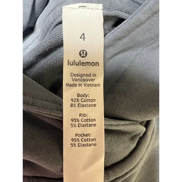 Lululemon Scuba Pullover Hoodie Sweatshirt Washed Blue Charcoal Women’s‎ Size 4 - Image 8