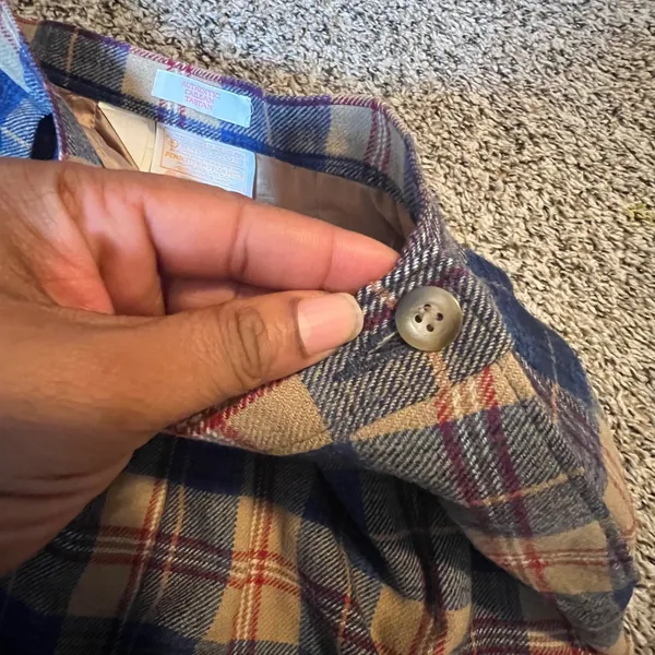Pendleton Vintage Wool Cailean Tartan Plaid Pleated Midi Skirt‎ Blue Tan Size 12 - Image 2
