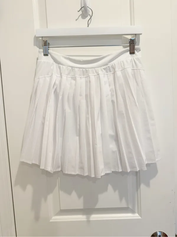 SPANX Pleated Get Moving Tennis Skirt in White size Large Athletic Preppy - Image 5