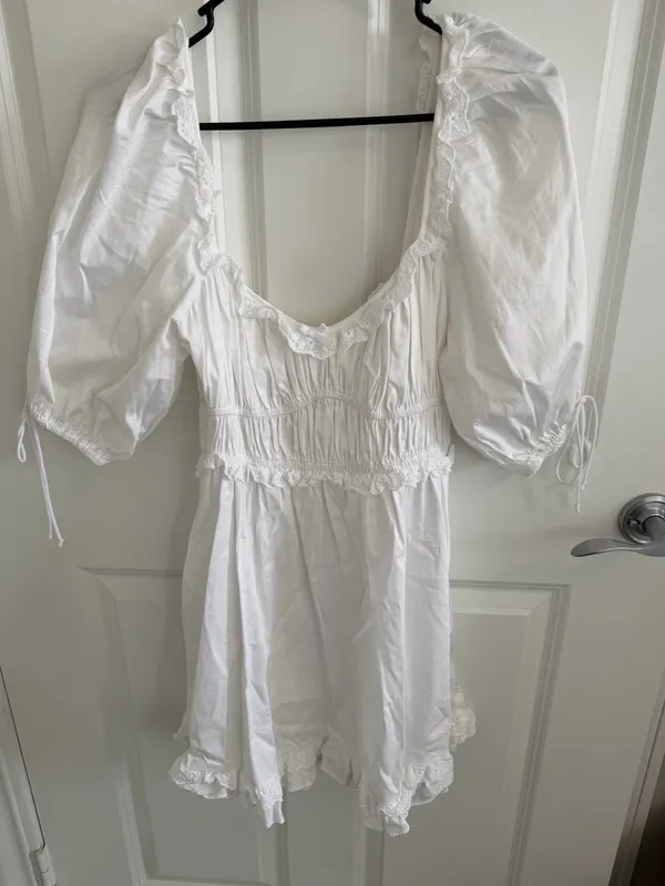 For Love & Lemons Mini Dress White - Image 3