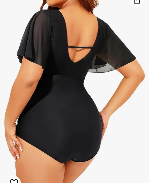 Yonique Plus Size Swimsuits for Women One Piece Tummy Control Bathing Suits Ruffle Swimwear - Image 5