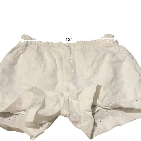 Aerie White Boho Eyelet High Rise Shorts Sz‎ S - Image 8
