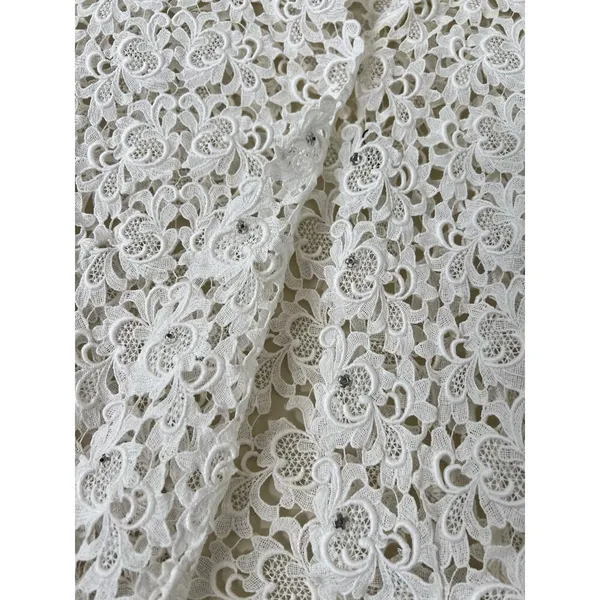 Antique Vintage Lace Topper Cardigan Delicate Layer Cottage‎ Lattice Snap Front - Image 3