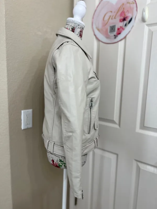 WB Melissa faux leather bicker jacket size Xs - Image 3