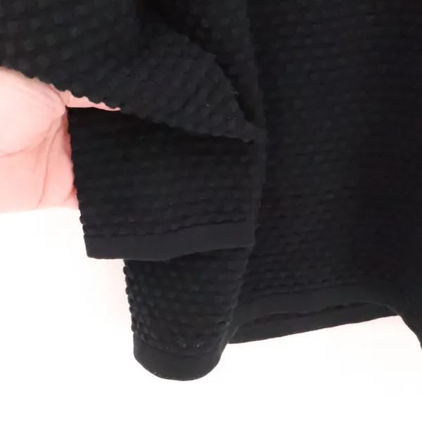 COS Textured Bubble Knit Sweater Womens Size M Black Minimalist‎ Cotton Pullover - Image 5