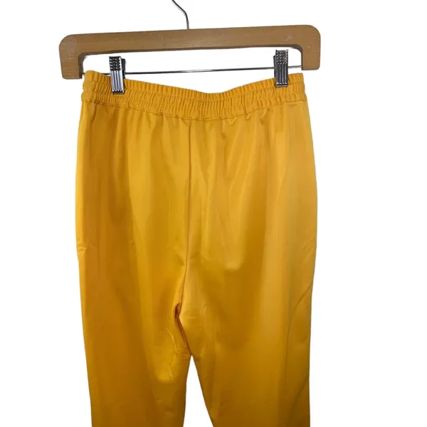 Lovers + Friends Yellow Track Jogger Pants Stripe Zip Ankle Small Festival - Image 6