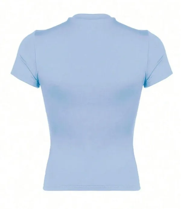Forever 21 Baby Blue Solid Crop Top - Image 3