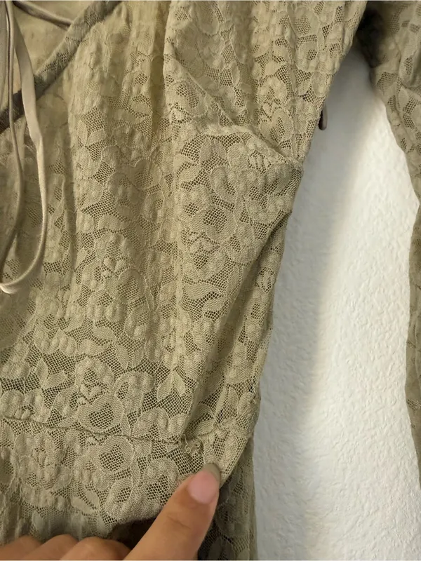House of CB Giovanna Taupe Tie-Front Cutout Long Sleeve Maxi Dress - Image 7