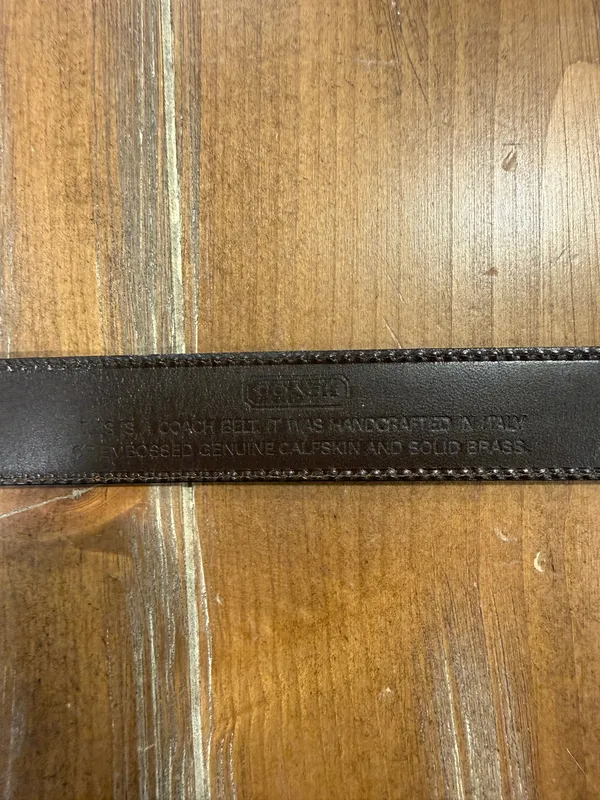 Coach 8571 Black Calfskin Leather Belt Brass Women's Size Small Classic Heritage - Image 8