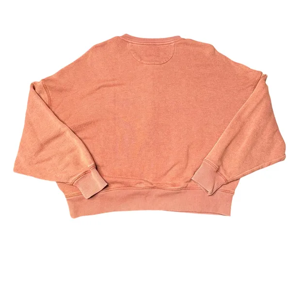 American Eagle Rust Henley Sweatshirt M Boxy Cozy Fall Casual - Image 6