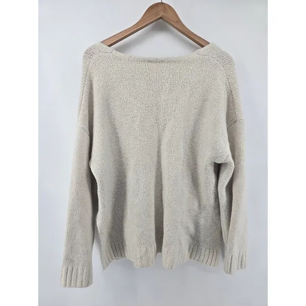 Altar'd State Sweater Womens XL PW234512A Cream V-Neck Oversized EUC - Image 3