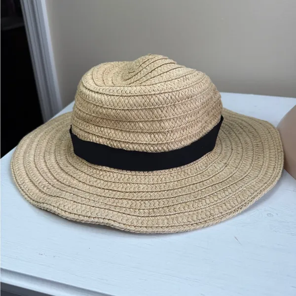 Madewell Packable Braided Straw Hat Summer Beach Travel Vacation Sz M/L - Image 10