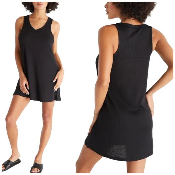 Z Supply Vagabond Ribbed Stretch Pullover Tank Top Shirt Dress‎ M Minimalist - Image 2