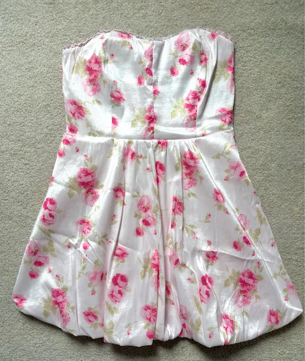Altar'd State Strapless Mini Dress Bubble Bottom Sorority Rush - Image 2