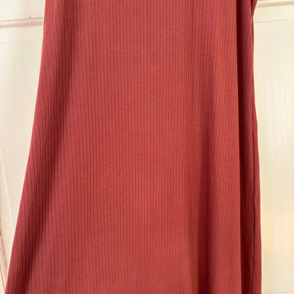 LOFT Sleeveless Midi Dress Adjustable Strap Rib Knit Button Front Size Large‎ - Image 10