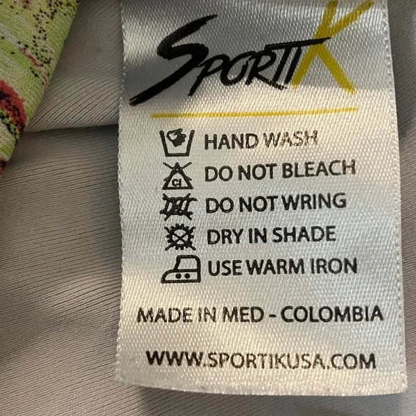 SporttK Size S Multi Color Activewear Top, Made in Colombia. Preloved - Image 7
