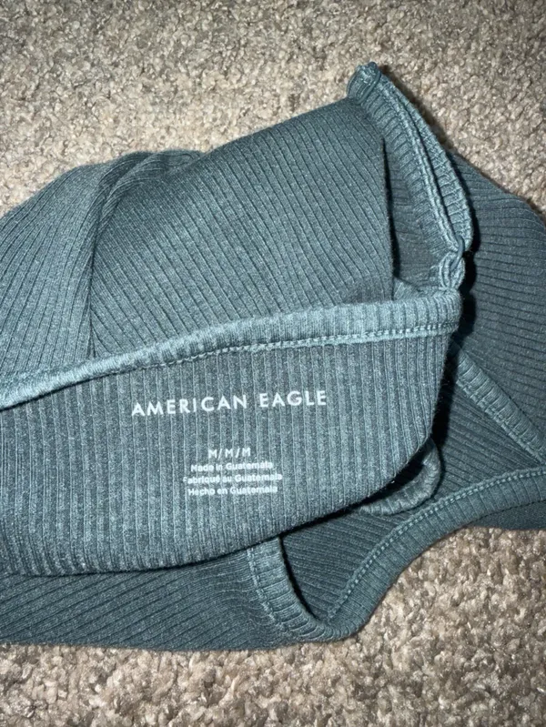 American Eagle - Ribbed Cami - Medium, Dark Green - Image 3