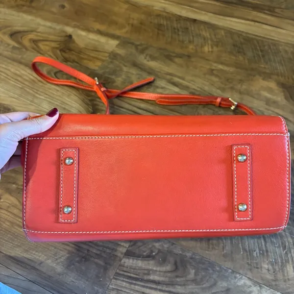 Dooney & Bourke orange red crossbody hand bag - Image 6