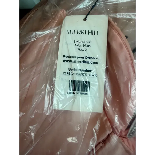 Sherri Hill‎ 51578 Strapless Ruffle Ball Gown Blush Pink Size 2 $598 - Image 4