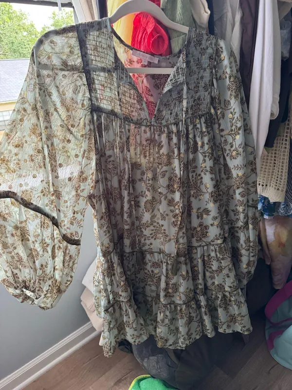 Olivaceous Flowy mini dress - Image 2