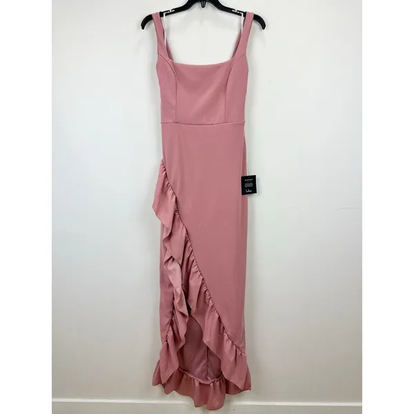 Lulus Immaculate Excellence Pink Sleeveless Ruffled Tulip Maxi Dress Medium NWT - Image 5