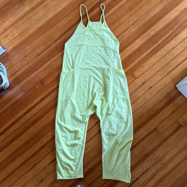 Free People FP Movement Hot Shot Onesie Jumper in Bright Yellow Size XL - Image 3