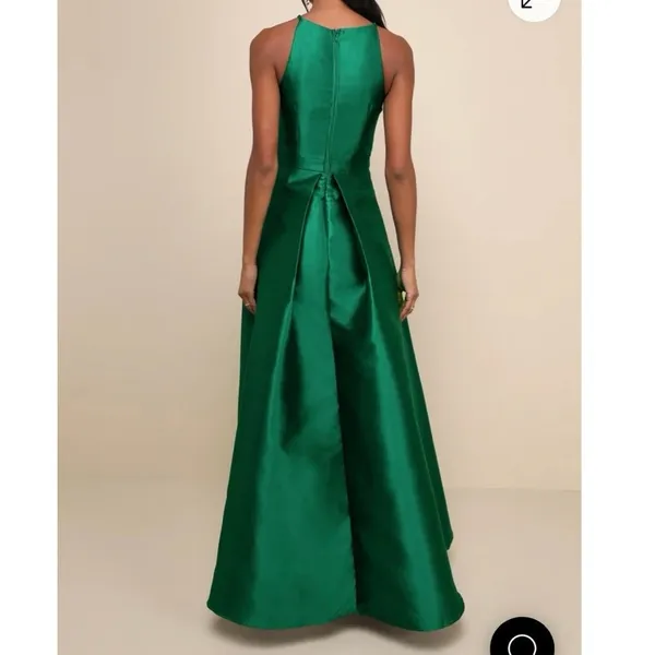 Lulu’s Broadway Show Emerald Green High-Low Gown Size M - Image 3