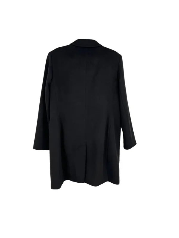 Lauren Ralph Lauren Wool Blend Black Reefer Coat Size 18 Quiet Luxury Minimalist - Image 5