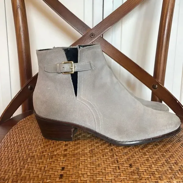 Cole Haan Wilette grey buckle strap ankle booties - Image 3