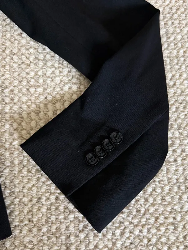 Express Blazer One Button Jacket Women’s Size 6 Black Stretch Regular Fit Office - Image 3
