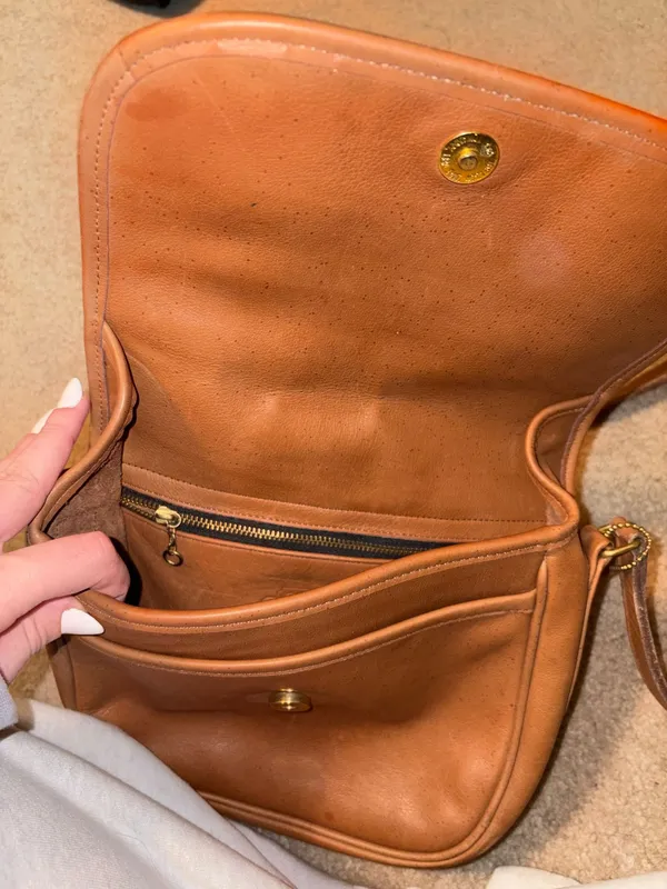 Vintage Coach Leather Brown Bag - Image 10