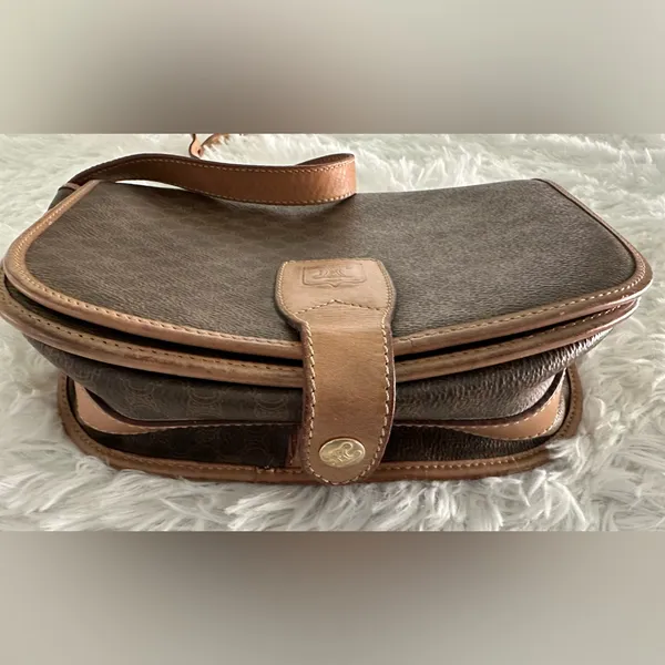 Celine‎ Brown Macadam Crossbody Bag Handbag - Image 5