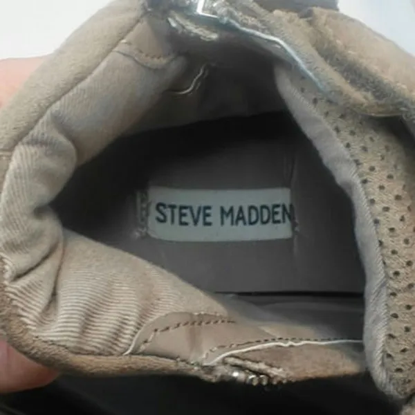 Vintage brown gray Steve Madden Wedge sneakers sz 7 - Image 10
