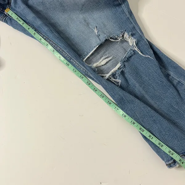 Abercrombie & Fitch Ankle Straight Jeans Plus Size 18 Short Light Wash Denim - Image 9