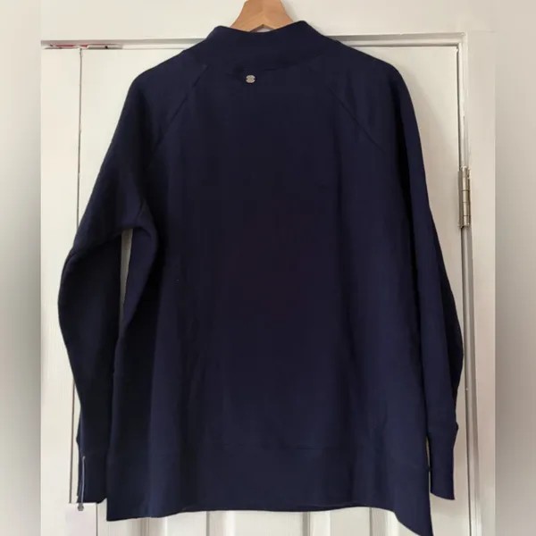 GAIAM Deep Blue‎ Turtleneck Sweatshirt Side Zippers Size XL NWT - Image 2