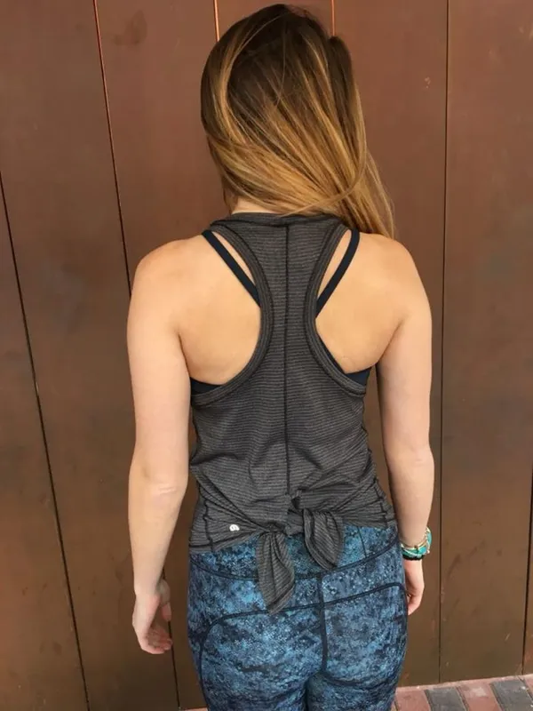 Lululemon Tie It Up Singlet - Heathered Black - 4 - Image 2