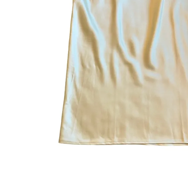 Billy J Frida Maxi Dress Yellow Satin Creamy Buttery Gown Size 14 Women's NWT - Image 10