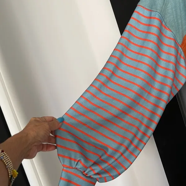 Unique Green and orange long sleeve Top XL - Image 3