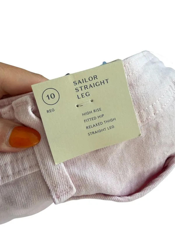 UNIVERSAL THREAD Pink Saylor Straight Leg Jeans Size 10 NEW NWT - Image 6