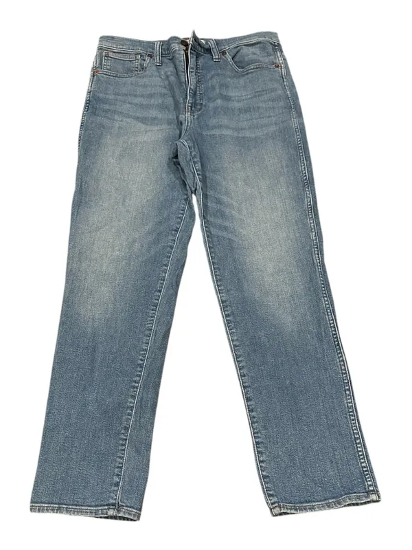 Madewell Tall Stovepipe Straight High Rise Stretchy Euclid Blue Denim Jeans 30T - Image 4